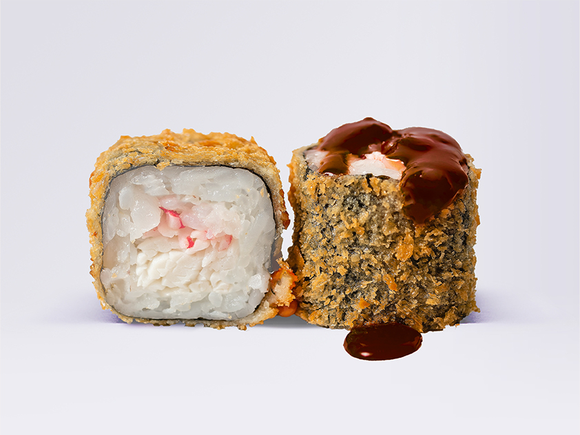 Жареный мини-ролл Кани темпура маки