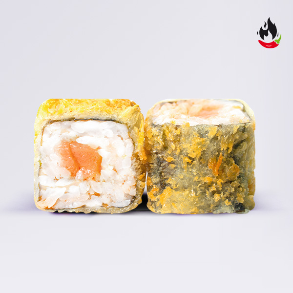 Жареный мини-ролл Сяке темпура маки