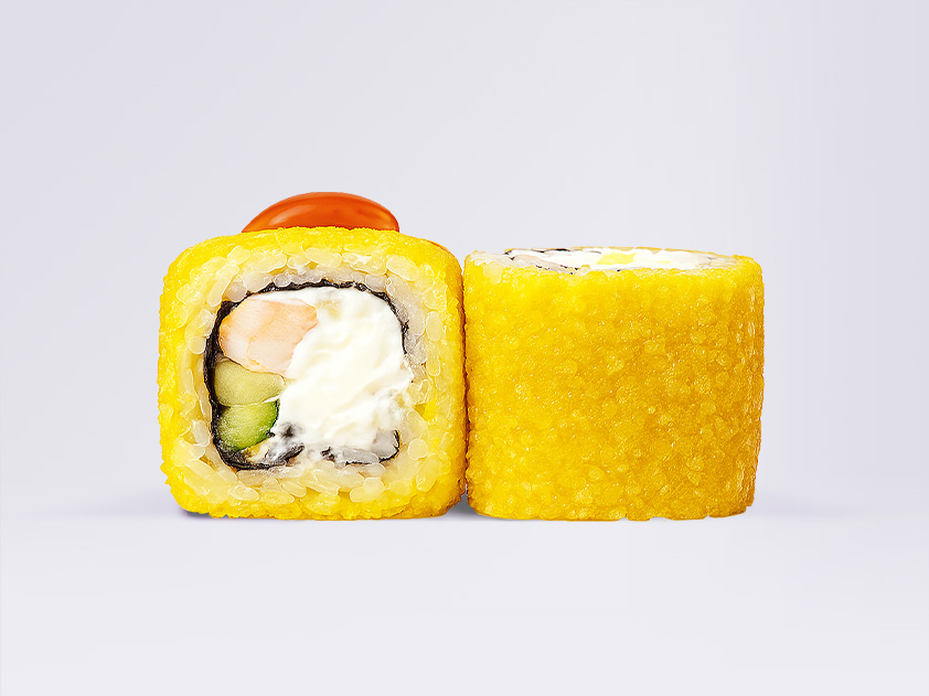 Жареный ролл Филадельфия темпура с креветками