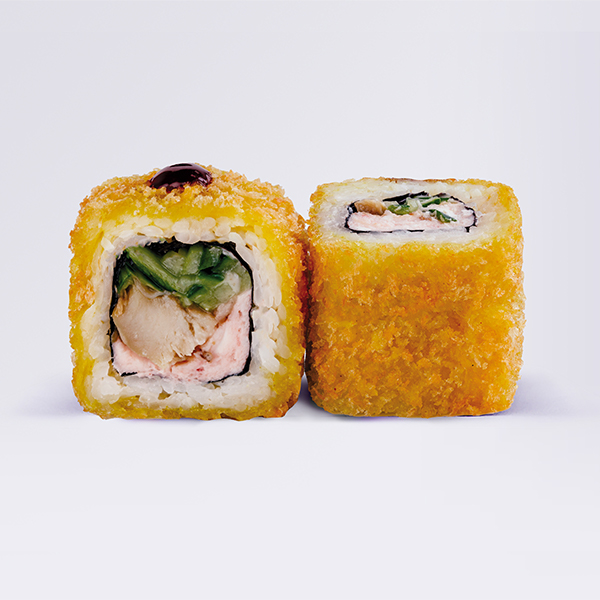 Жареный ролл Унаги крем краб