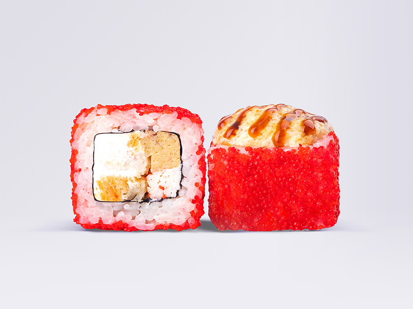 Запечённый ролл Калифорния с угрём