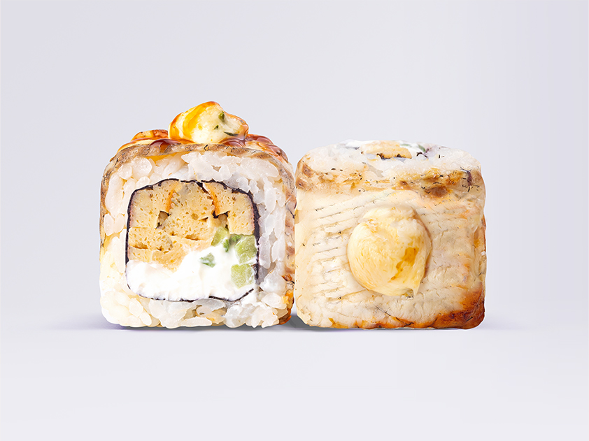 Запечённый ролл Филадельфия с угрём