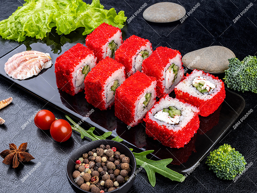 Ролл Калифорния с крабом Ролл Калифорния с крабом