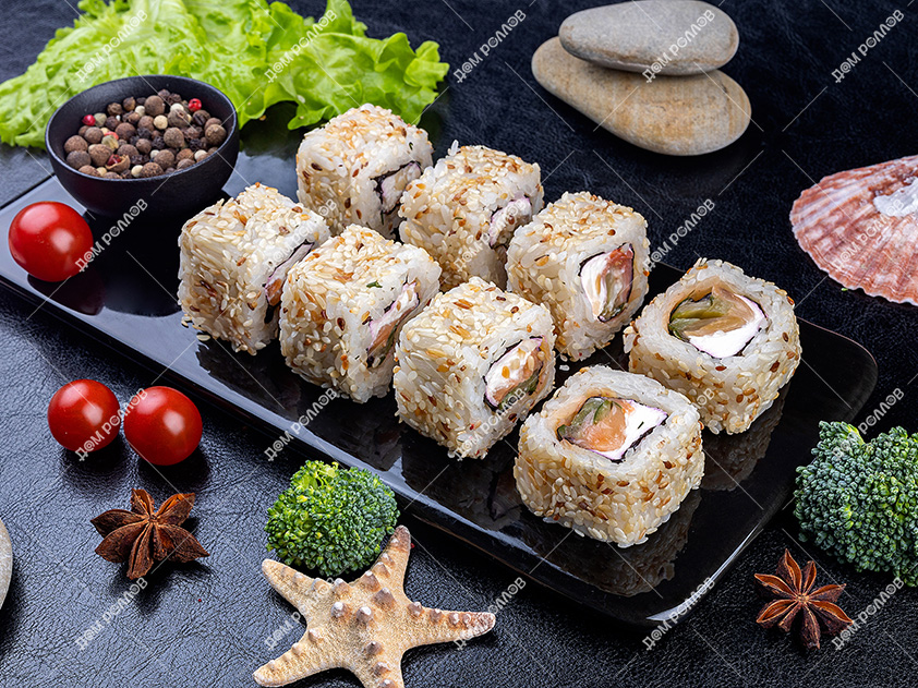 Ролл Филадельфия в кунжуте Ролл Филадельфия в кунжуте